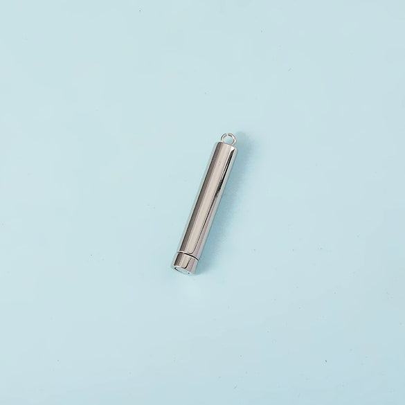 Stainless Steel Simple Cylindrical Matryoshka Doll Jewelry Accessories Handmade Diy Necklace Pendant Electroplated