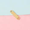 Stainless Steel Simple Geometric Double Hole Long Connecting Piece Engravable Pendant Necklace Jewelry Accessories