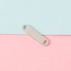 Stainless Steel Simple Geometric Double Hole Long Connecting Piece Engravable Pendant Necklace Jewelry Accessories