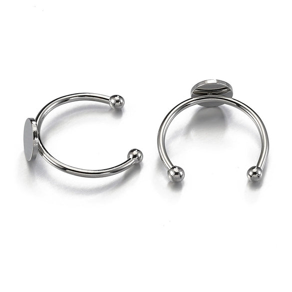 Stainless Steel Simple Geometric Ring Holder With Gem Base Pattern Electroplated Jewelry Accessories