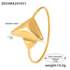 316L Stainless Steel Simple Geometric Triangle Opening Accessories Bracelet With 18K Gold Plating Color Preservation