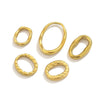 Stainless Steel Simple Irregular Round Electroplated Chain Accessories