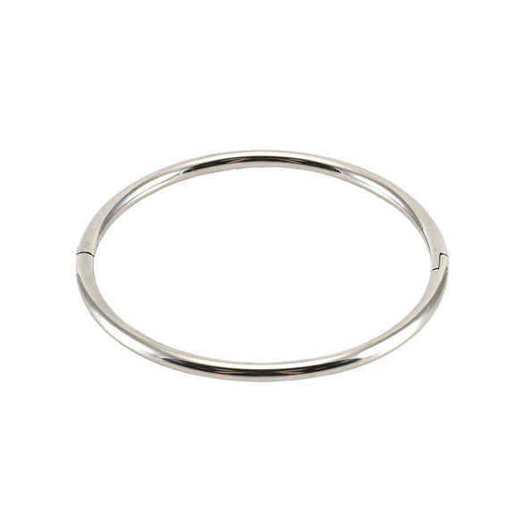 316L Stainless Steel Simple Niche Design Electroplating Round Plain Ring And Bracelet Hand Jewelry
