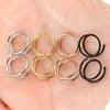 Stainless Steel Simple Spiral Perforated Nose Ring And Lip Ring Electroplated Jewelry