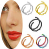 Stainless Steel Simple Spiral Perforated Nose Ring And Lip Ring Electroplated Jewelry