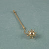 Stainless Steel Simple Style Barbell Stud And Chain Pendant Earrings With Electroplating