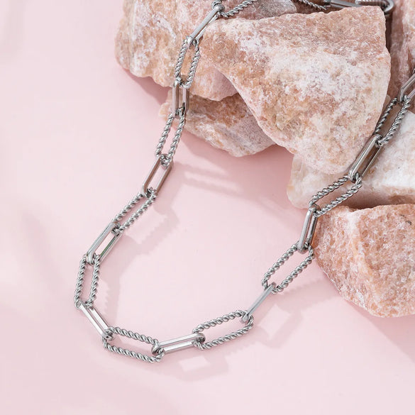 Stainless Steel Simple Style Classic Style Solid Color Necklace