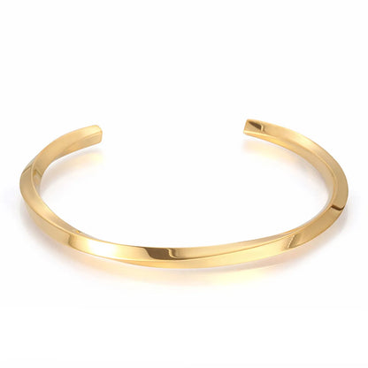 Stainless Steel Simple Style Commute Geometric Plating Bangle