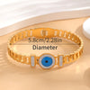 Simple Style Eye 304 Stainless Steel 18K Gold Plated Rhinestones Bangle In Bulk