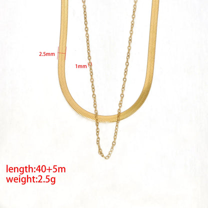 Stainless Steel Simple Style Geometric Solid Color Necklace