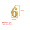 Stainless Steel Simple Style Number Plating Charms