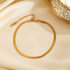 Stainless Steel Simple Style Snake Bone Anklet With Letters Numbers Text Pattern For Women