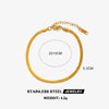 Stainless Steel Simple Style Snake Bone Anklet With Letters Numbers Text Pattern For Women