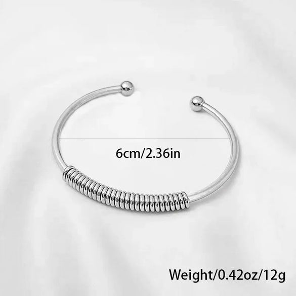 Stainless Steel Simple Style Solid Color Plating Bangle