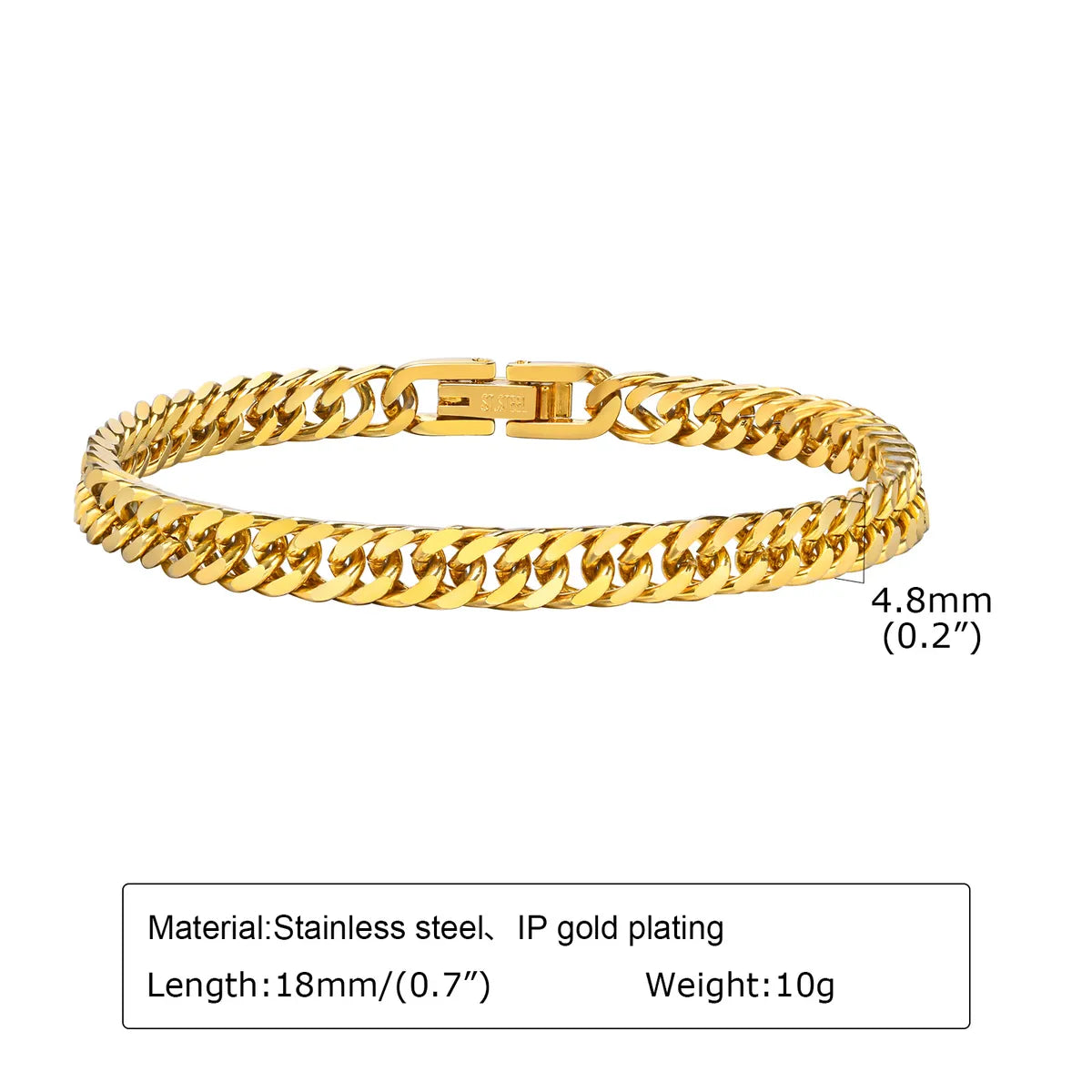 Stainless Steel Simple Style Solid Color Plating Bracelets