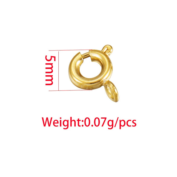 Stainless Steel Slingshot Buckle Jewelry Accessories Electroplated Glossy Geometric Diy Handmade Bracelet Necklace Connecting Buckle Spring Buckle