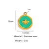 Stainless Steel Small Animal Bee Jewelry Accessories Dripping Oil Bracelet Necklace Earrings Pendant