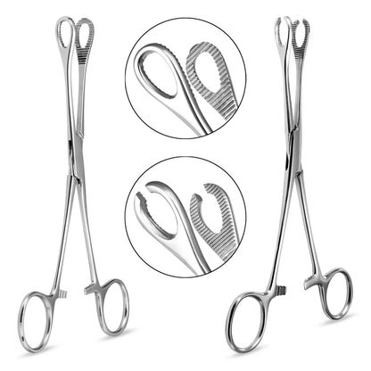 Stainless Steel Small Circular Curved Triangular Closed Body Puncture Forceps