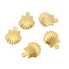 Stainless Steel Small Fish And Shell Pendant Accessories With Electroplating Natural Style