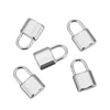 Stainless Steel Small Lock Pendant Concave Pattern Electroplated Clavicle Chain Jewelry Accessories