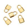 Stainless Steel Small Lock Pendant Concave Pattern Electroplated Clavicle Chain Jewelry Accessories