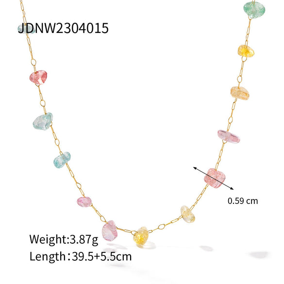 Stainless Steel Smiley Face Sun Pendant Yshaped Ball Chain Electroplated Light Luxury Minimalist Women's Jewelry