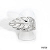 Stainless Steel Smooth Leaf Shape Opening Ring With Pvd Plating
