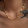 Stainless Steel Snake Bone Chain Geometric Minimalist Electroplating Design