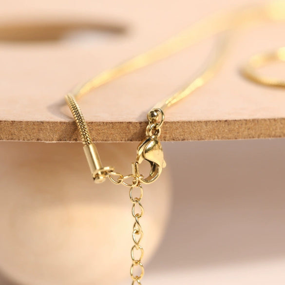 Stainless Steel Snake Bone Chain Geometric Style High Color Retention