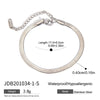 Stainless Steel Snake Flat Chain Bracelet Jewelry