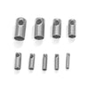 Stainless Steel Snake Head Crimp Connector Leather Rope Hanging Bucket Buckle Diy Handmade Jewelry Accessories Electroplated