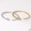 Stainless Steel Snake Shaped Open Adjustable Creative Street Bracelet With Electroplating