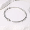 Stainless Steel Snake Shaped Open Adjustable Creative Street Bracelet With Electroplating