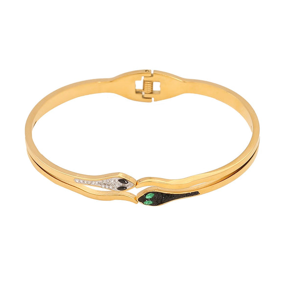 Stainless Steel Snakeshaped Electroplated Jewelry Bracelet With Personality And Animal Style