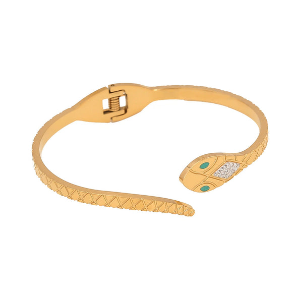 Stainless Steel Snakeshaped Electroplated Jewelry Bracelet With Personality And Animal Style