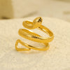 Stainless Steel Snakeshaped Women's Light Luxury Ring Electroplated