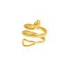 Stainless Steel Snakeshaped Women's Light Luxury Ring Electroplated