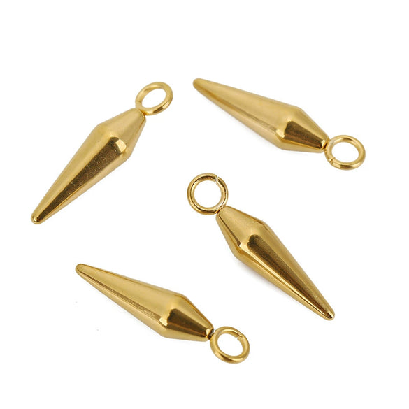 Stainless Steel Spherical Cone Pendant Electroplated Smooth Fine Chain Accessories For Bracelet And Necklace