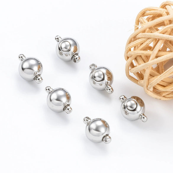 Stainless Steel Spherical Handmade Diy Jewelry Accessories Buckle For Necklace And Bracelet Finely Polished