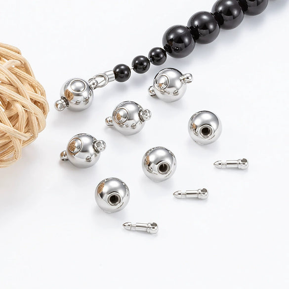 Stainless Steel Spherical Handmade Diy Jewelry Accessories Buckle For Necklace And Bracelet Finely Polished