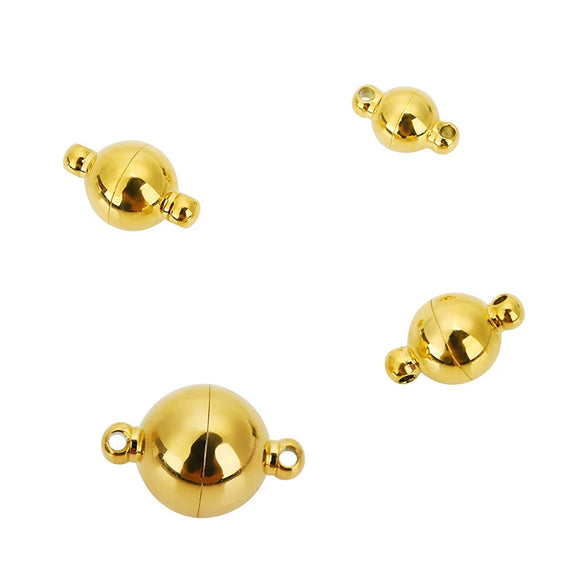 Stainless Steel Spherical Magnetic Buckle Jewelry With Electroplating Treatment