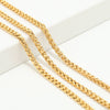 Stainless Steel Spiral Hip Hop Jewelry Accessories Chain Necklace Bracelet Foot Chain With Electroplating