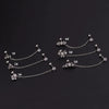 Stainless Steel Split Double Ear Hole Screw Ball Earring With Chain Simple Style