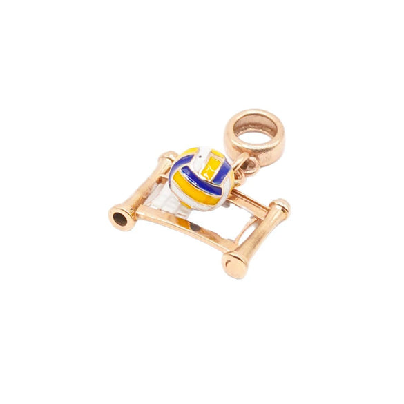 Stainless Steel Sports Barbell Pendant Furnace Vacuum Electroplated 18K Gold Colorpreserving Unisex