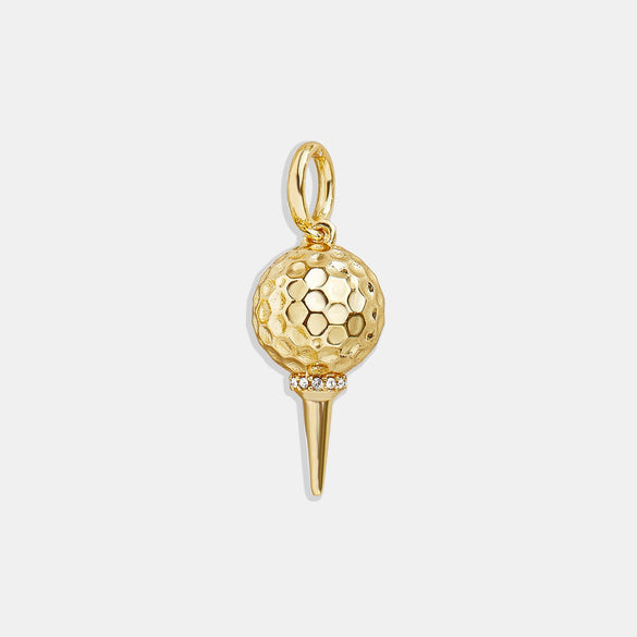 Stainless Steel Sports Barbell Pendant Furnace Vacuum Electroplated 18K Gold Colorpreserving Unisex