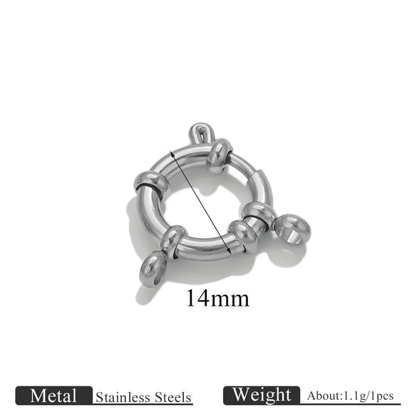 Stainless Steel Spring Buckle Jewelry Accessories Diy Necklace Bracelet 18K Gold Plated Connection Buckle Pendant Buckle