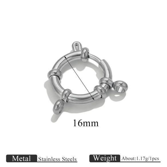 Stainless Steel Spring Buckle Jewelry Accessories Diy Necklace Bracelet 18K Gold Plated Connection Buckle Pendant Buckle