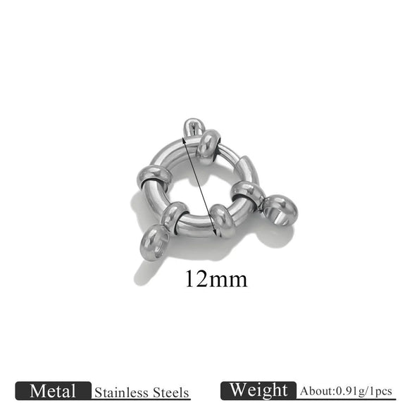 Stainless Steel Spring Buckle Jewelry Accessories Diy Necklace Bracelet 18K Gold Plated Connection Buckle Pendant Buckle