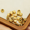 Stainless Steel Square Bead Jewelry Accessories With Engraved English Letters And Electroplating