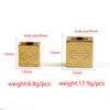 Stainless Steel Square Beaded Loose Beads With Corrosion Pattern And Polished Electroplated Bracelet Necklace Accessories